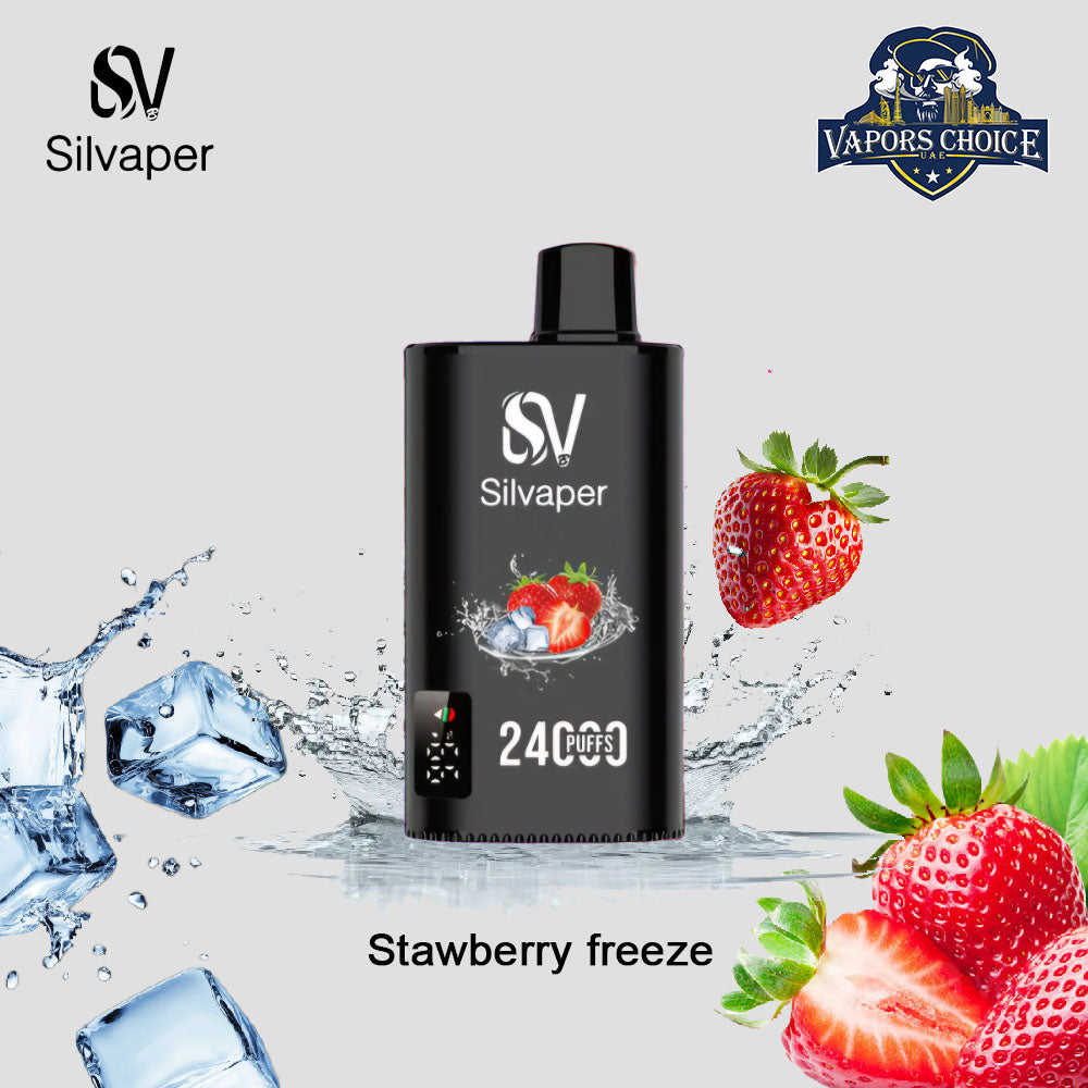 SILVAPER 24000 PUFFS (20mg) - DISPOSABLE VAPE Strawberry Freeze UAE Abu Dhabi & Al Ain